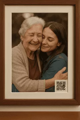 girl admiring picture of grandmother girl admiring picture of grandmother